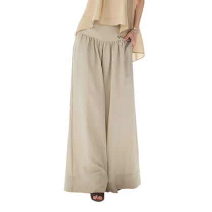 Linen Wide-Leg Pants