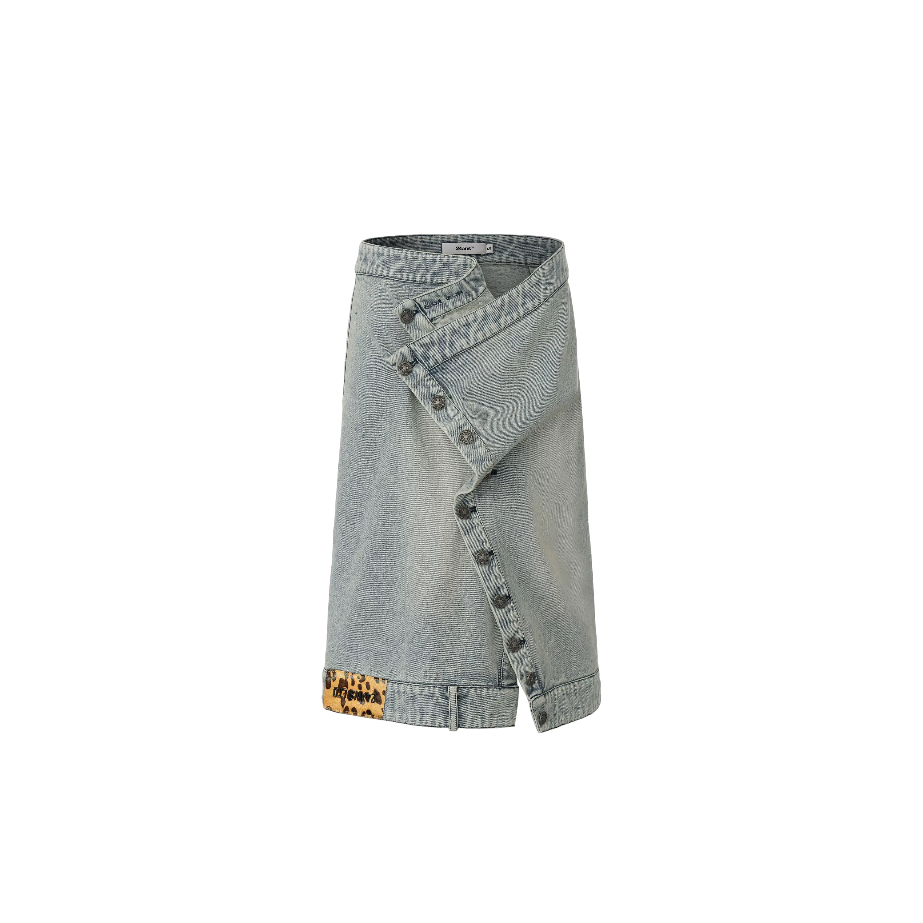 Washed Denim Light Blue Skirt