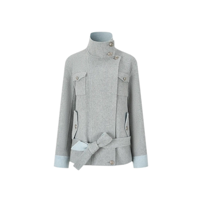 Heavyweight Contrast Wool Coat