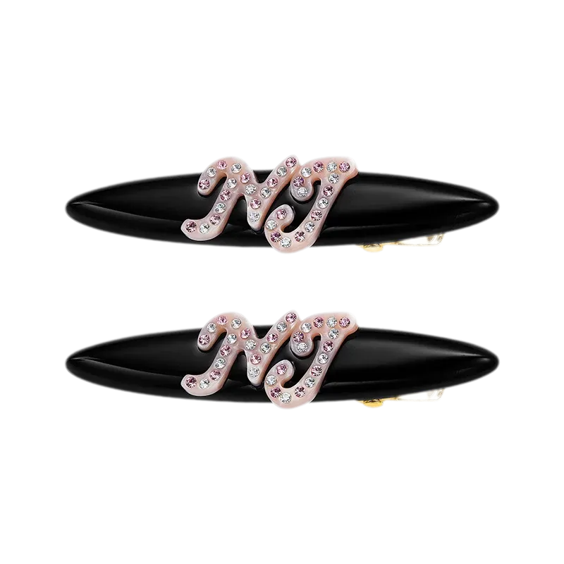 Logo Hair Clip Set
