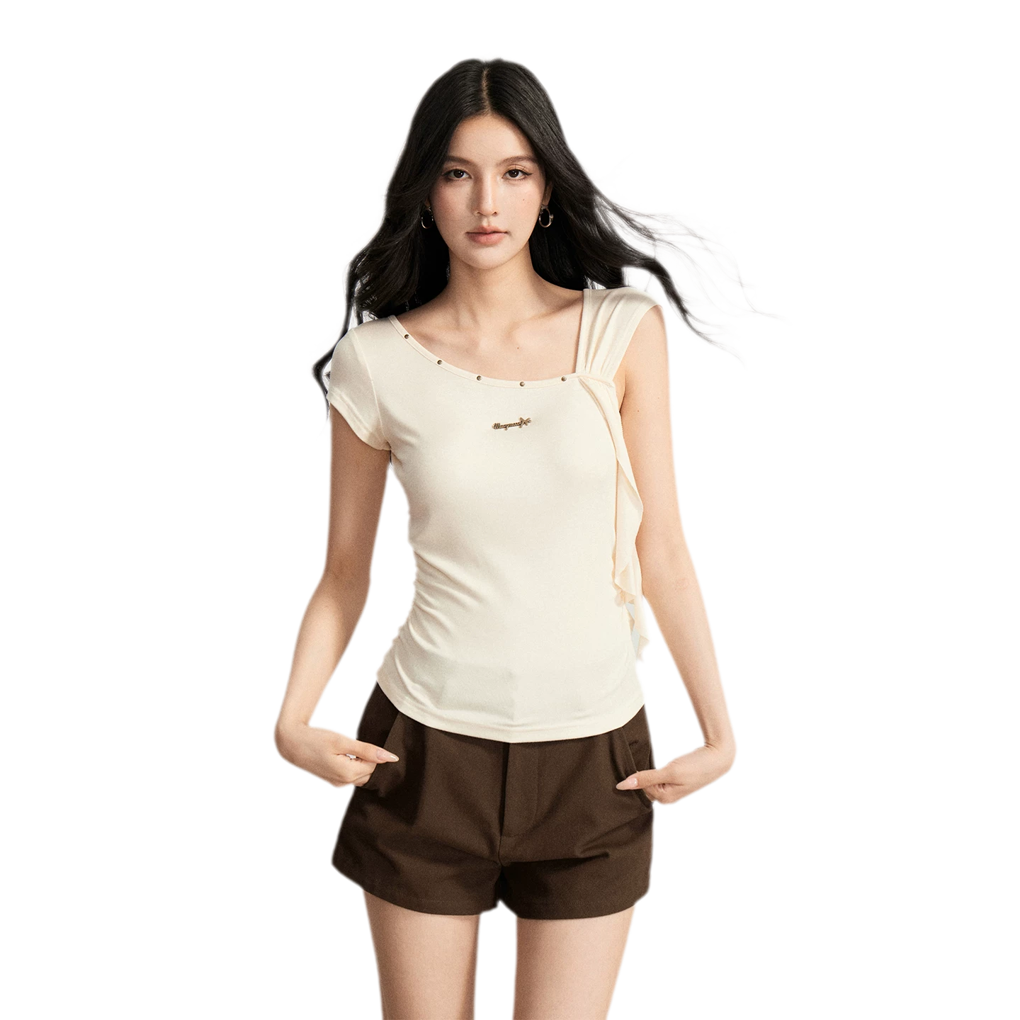 Draped Asymmetric Tee