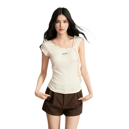 Draped Asymmetric Tee