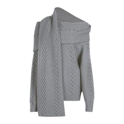 Conjunto de punto trenzado afelpado