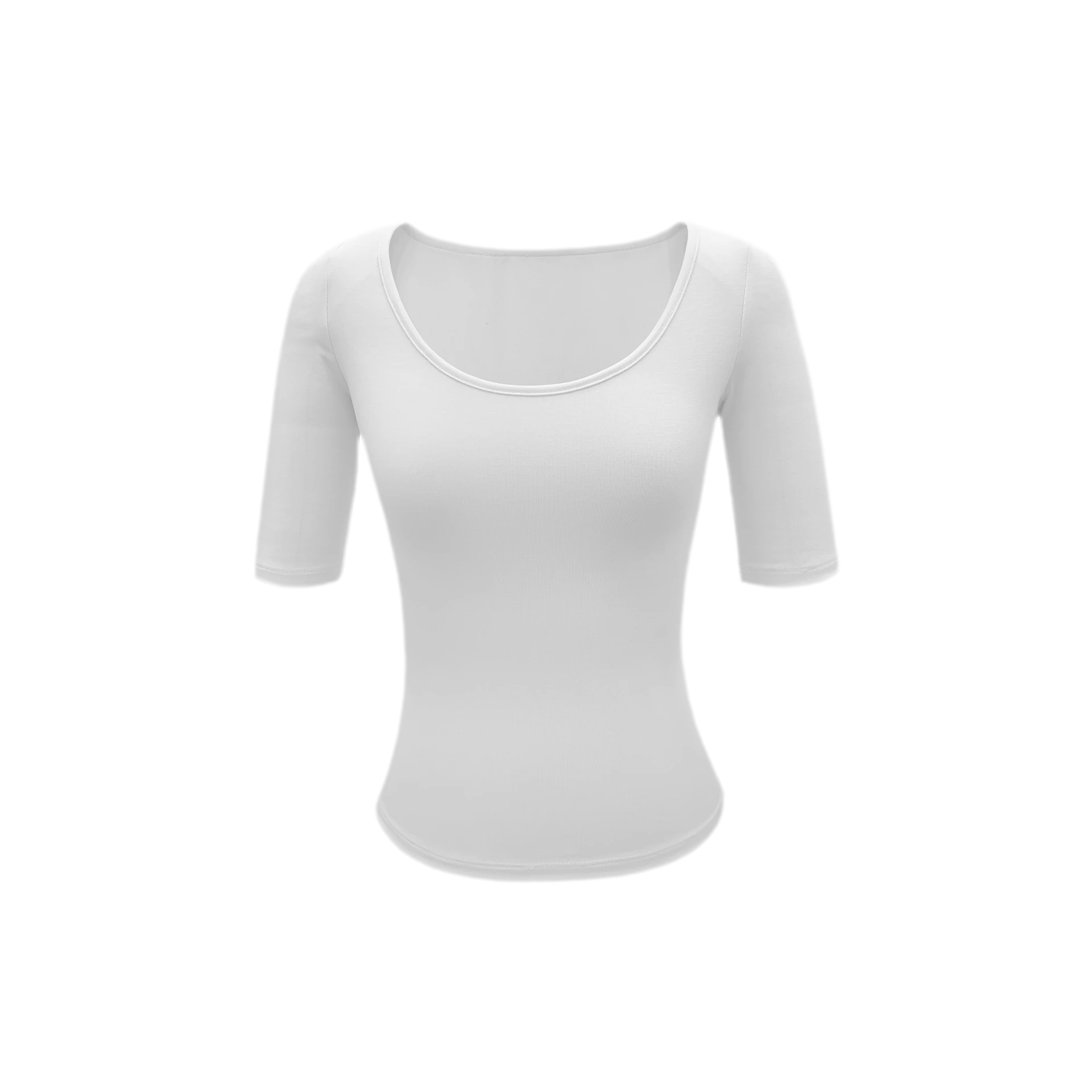 Soft U-Neck Slim-Fit T-Shirt