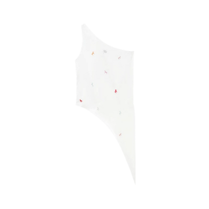 Acetate Satin Camisole with Horse Print