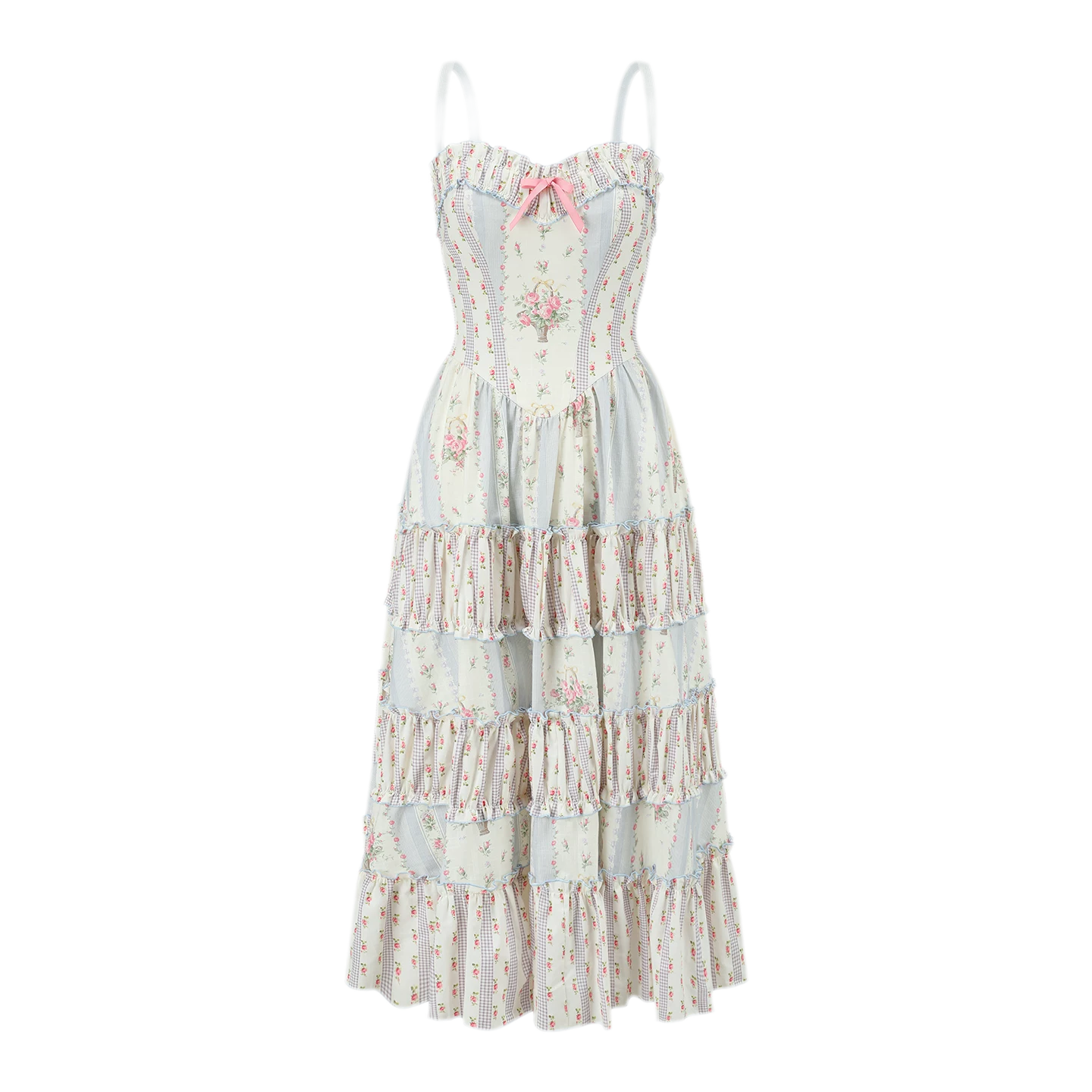 Vintage Ruffle Tiered Dress