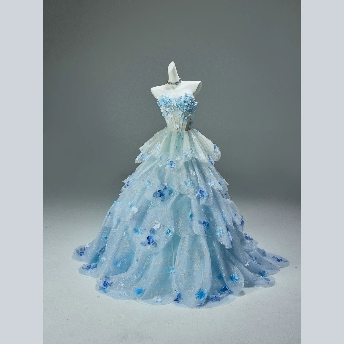Gradient Sequin Ball Gown
