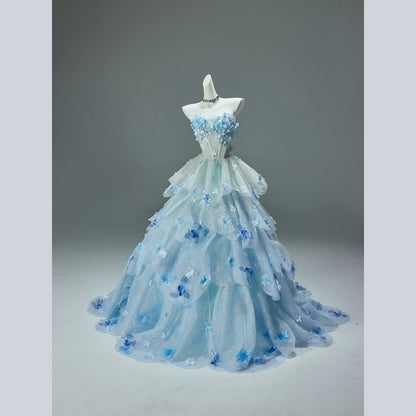 Gradient Sequin Ball Gown