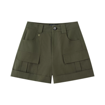 Multi Pocket Cuffed Shorts