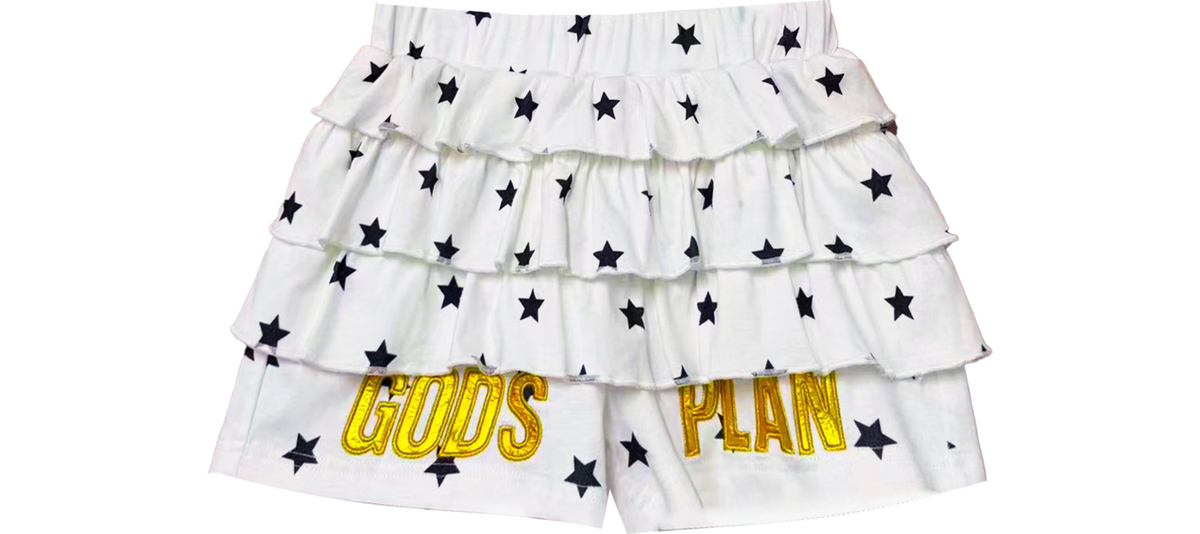Skort a strati con applicazioni metallizzate