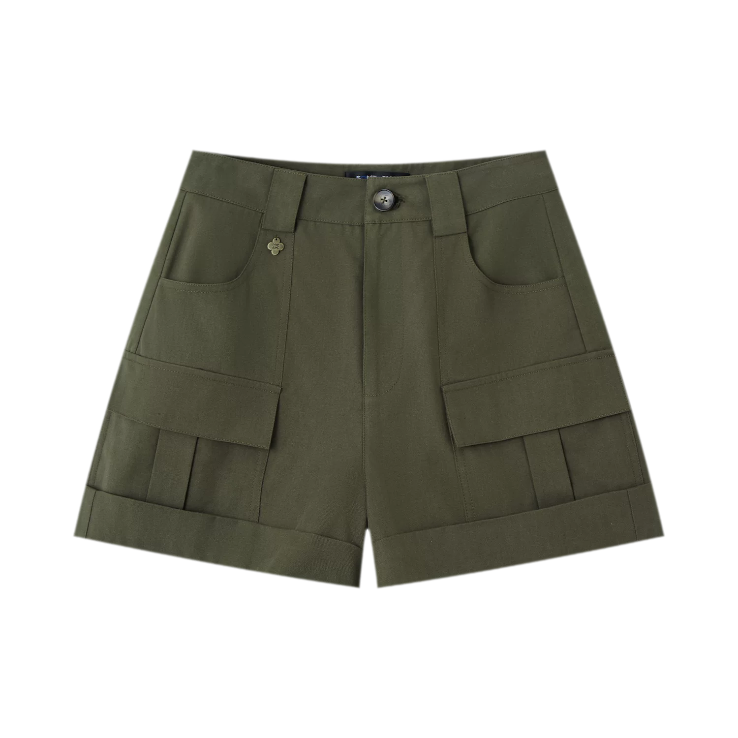 Multi Pocket Cuffed Shorts
