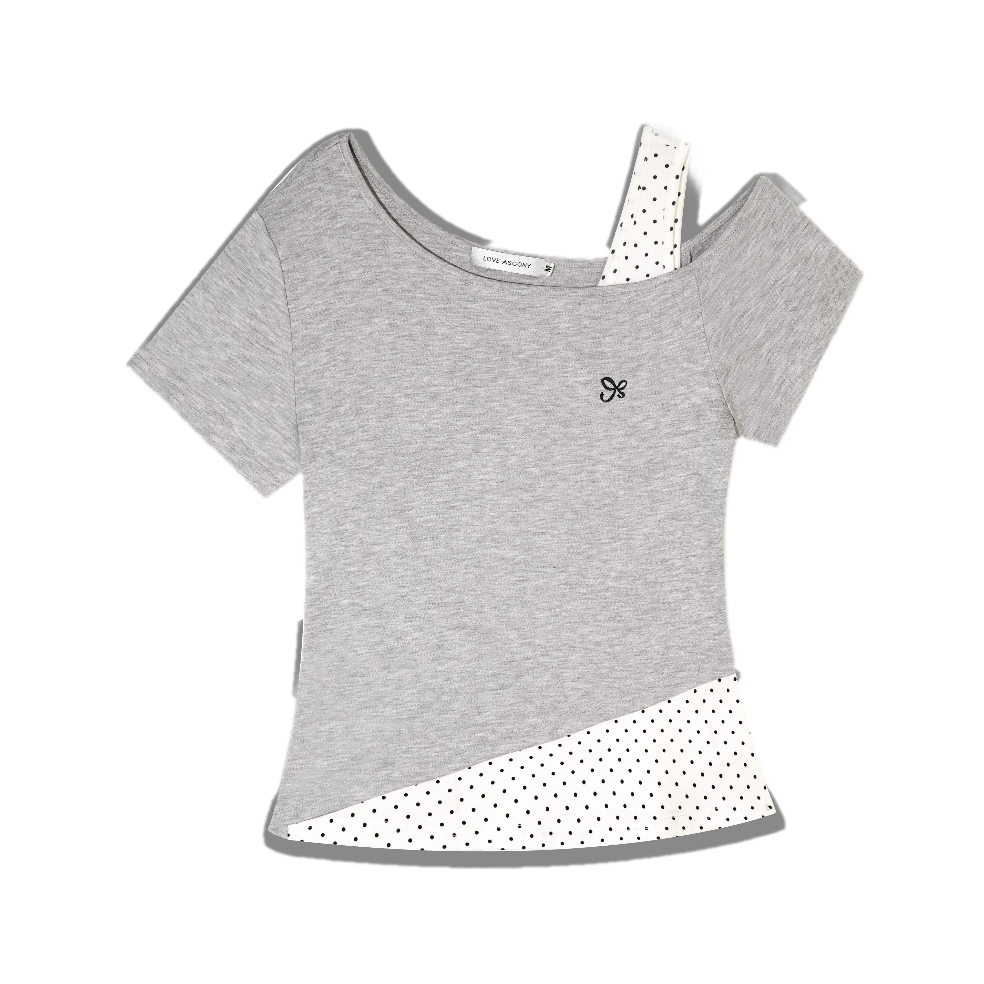 Lyocell Polka Faux Two-Piece Set