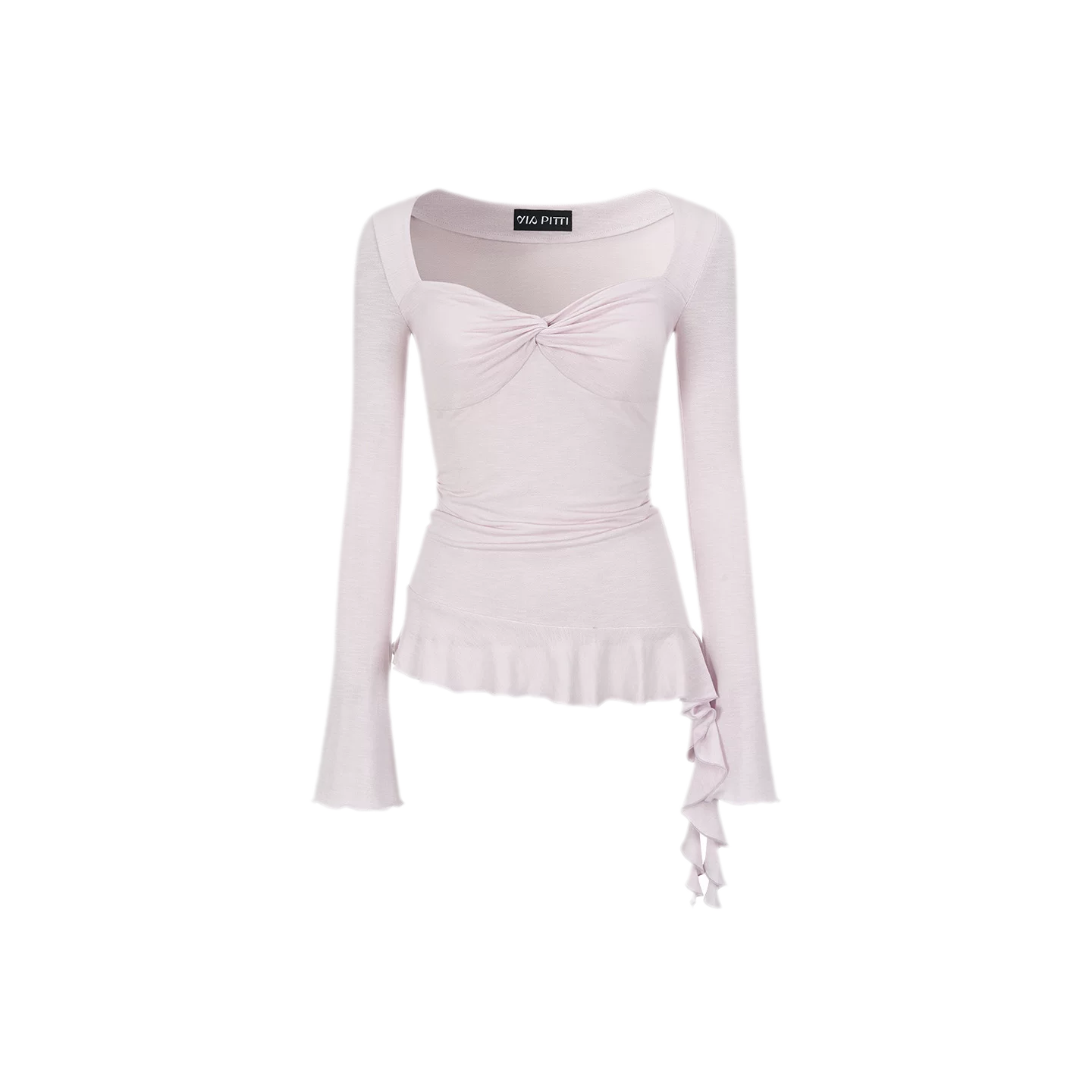 Twist Peplum Long Sleeve Top