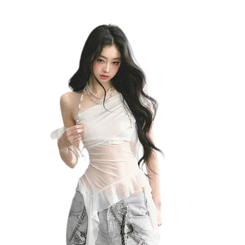 Sheer Off-Shoulder Tee