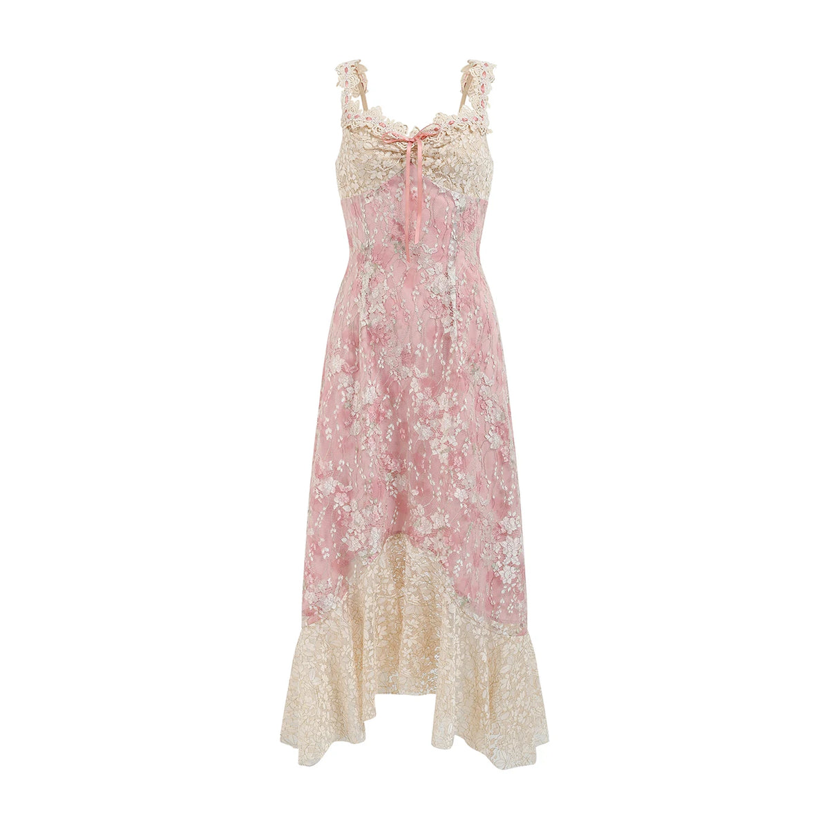 Floral Lace Fishtail Dress