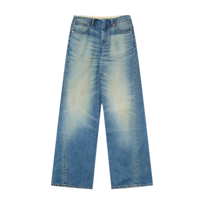 Vintage Wash Wide Jeans