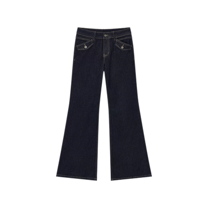 Vintage Wash Flare Jeans
