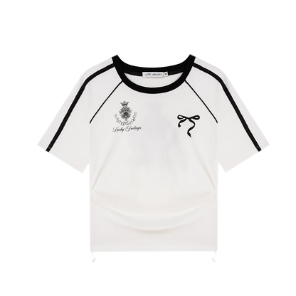 Embroidered Crop T-shirt