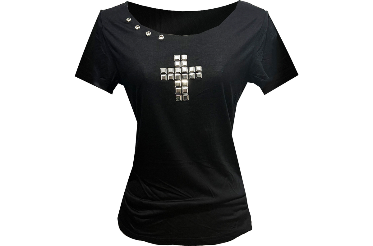 Metal Cross Slim Fit T-Shirt