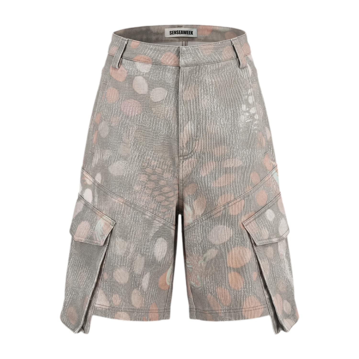 Polka-Dot Cargo Bermuda Shorts