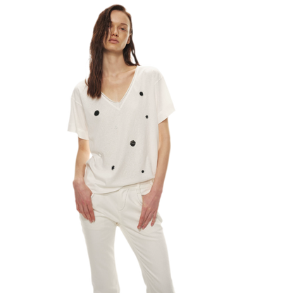 Relaxed Stylish V-Neck Short Sleeve T-Shirt
