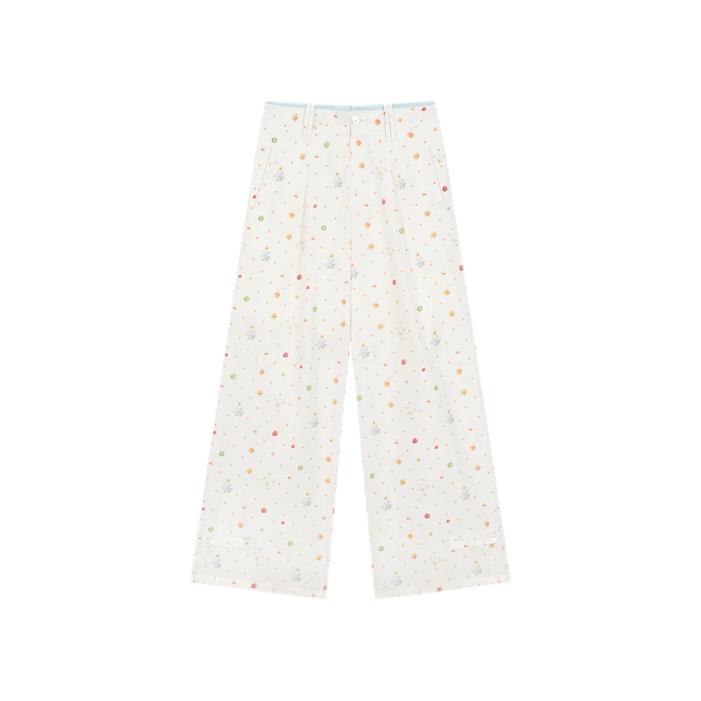 Printed Wide-Leg Pants