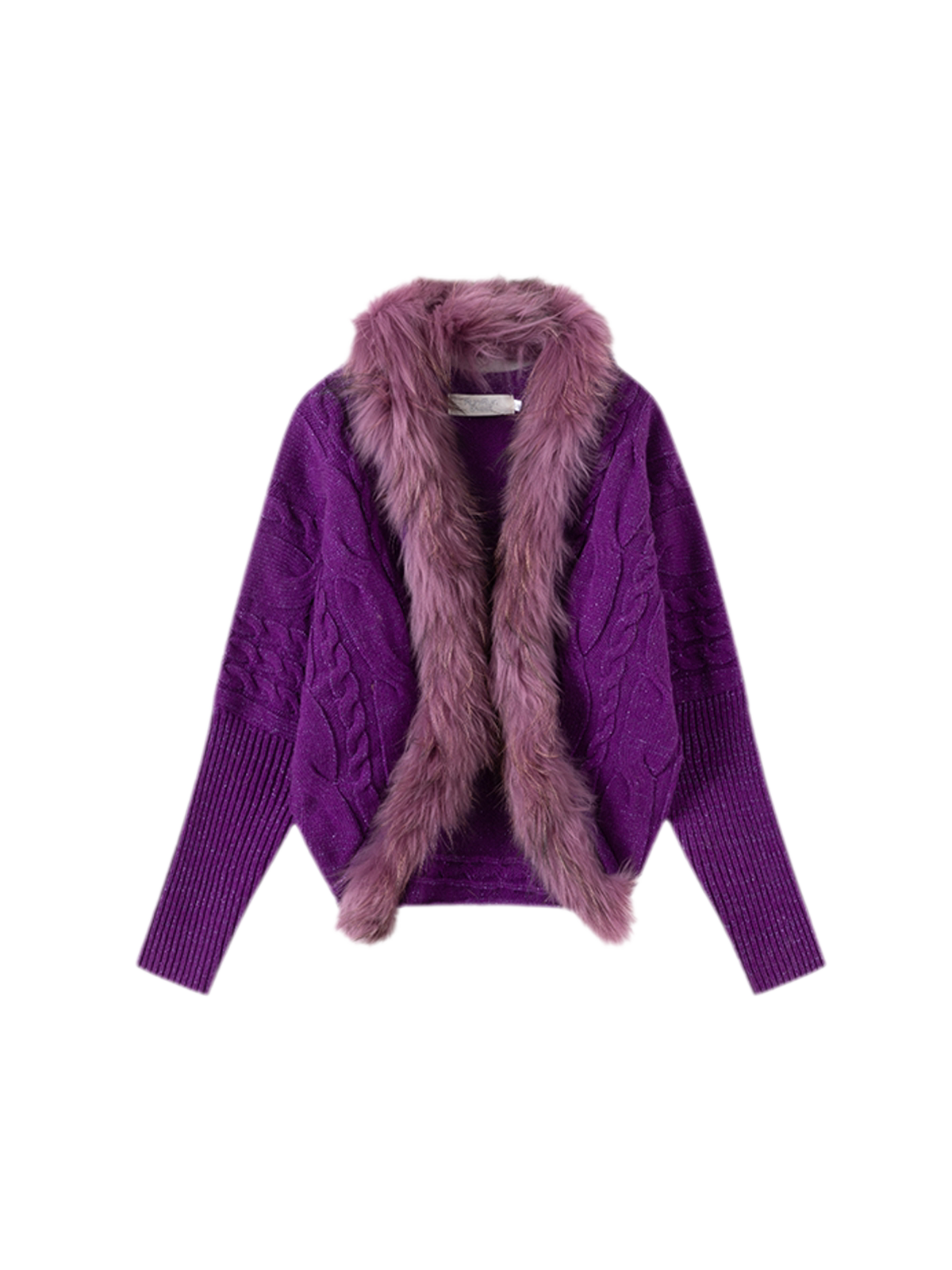 Cable Knit Batwing Wool Cardigan