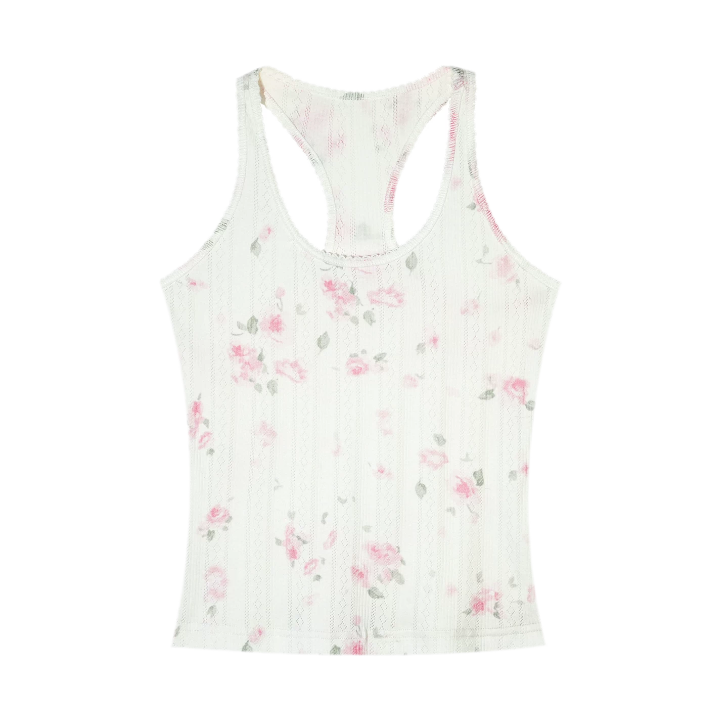 Floral Textured Knit Tank