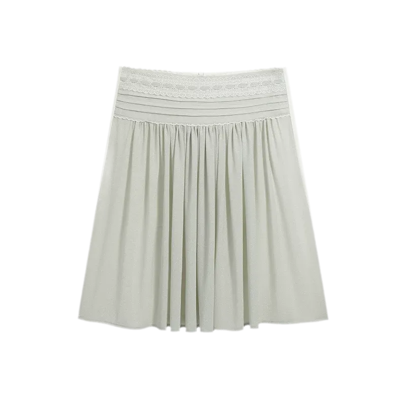 Chiffon Contrast A-Line Skirt