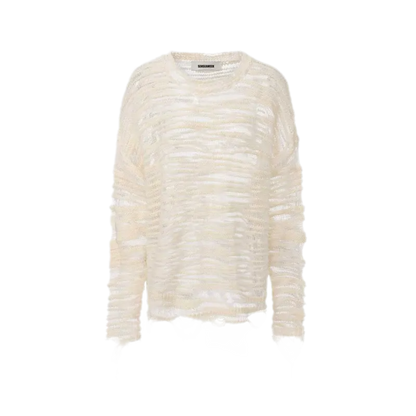 Textured Bouclé Knit Sweater