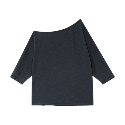 Lyocell Slub One-Shoulder Tee