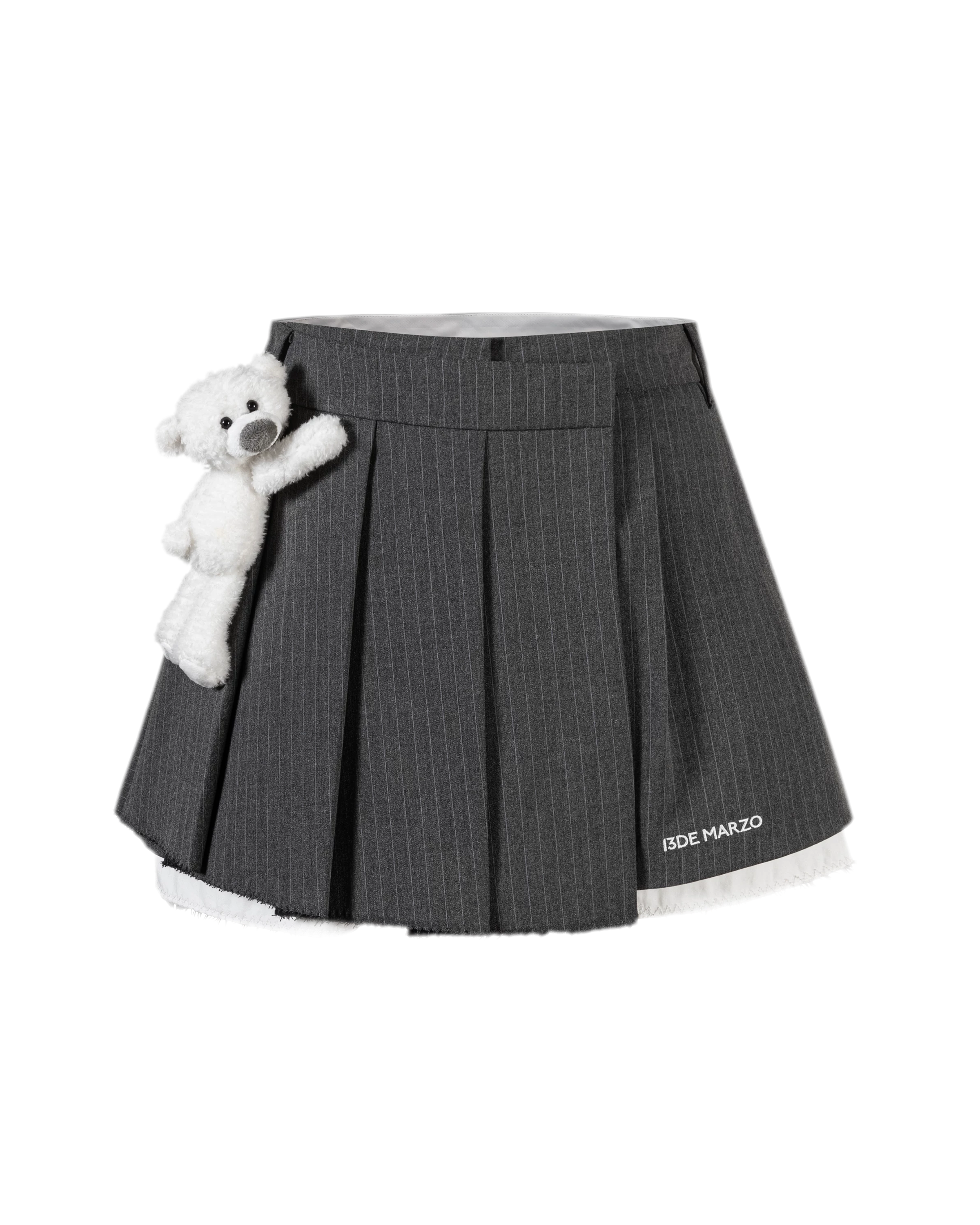 Shadow Stripe Asymmetrical Skort