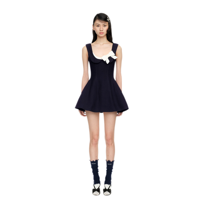 Elegant Side Bow A-Line Dress