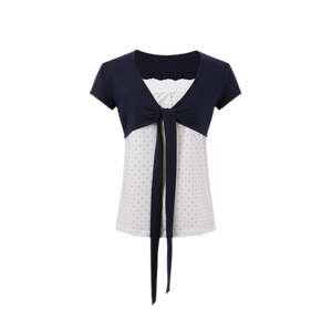 Navy & White (Cardigan) / S