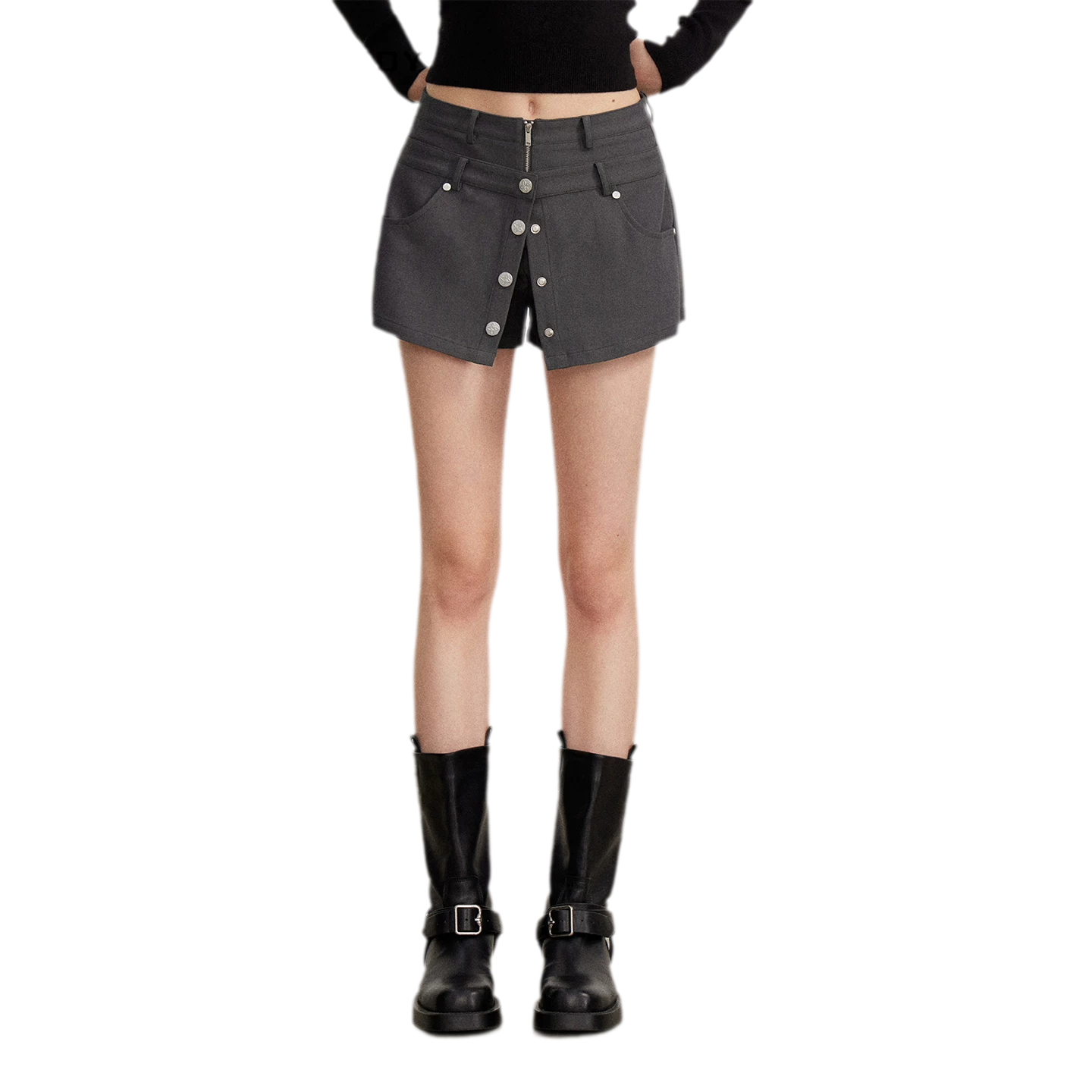 Double-Waist Convertible A-Line Skort