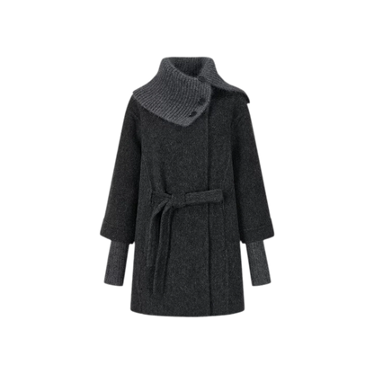 Double-Faced Asymmetric Wool Coat