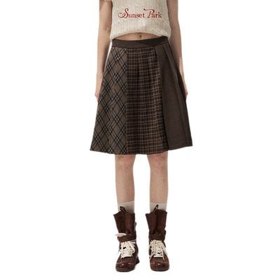 Plaid Pleated / S