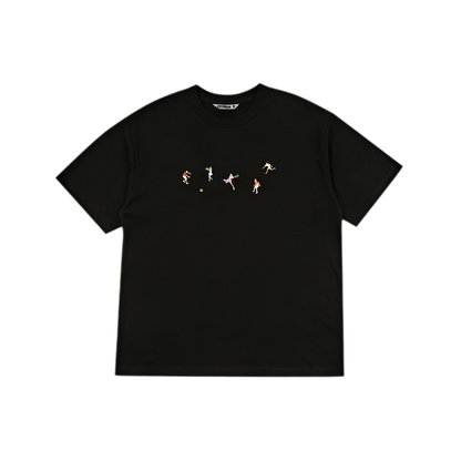Hand Drawn Tennis Embroidery Tee