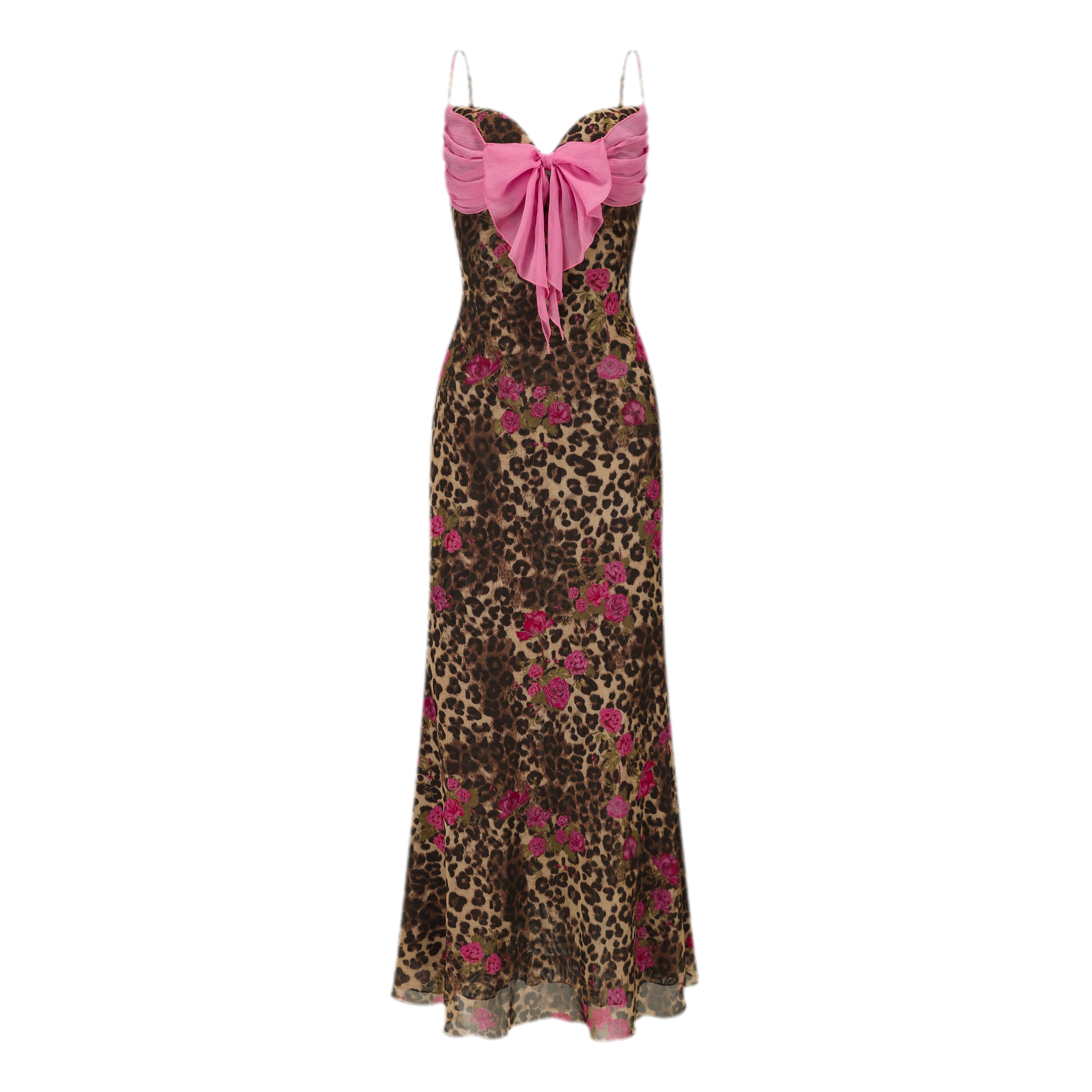 Leopard Print Fishtail Cami Dress