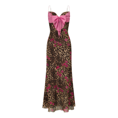 Leopard Print Fishtail Cami Dress