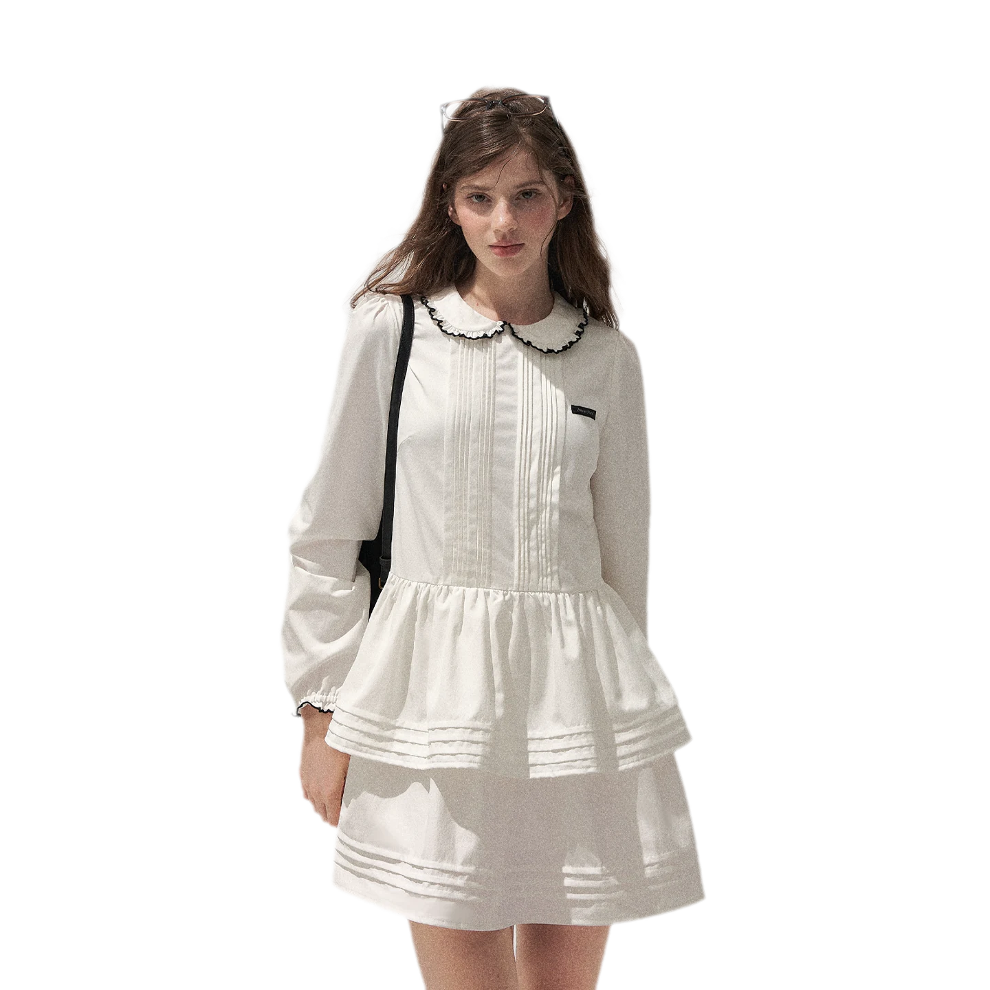 Pleated Peter Pan Collar Dress