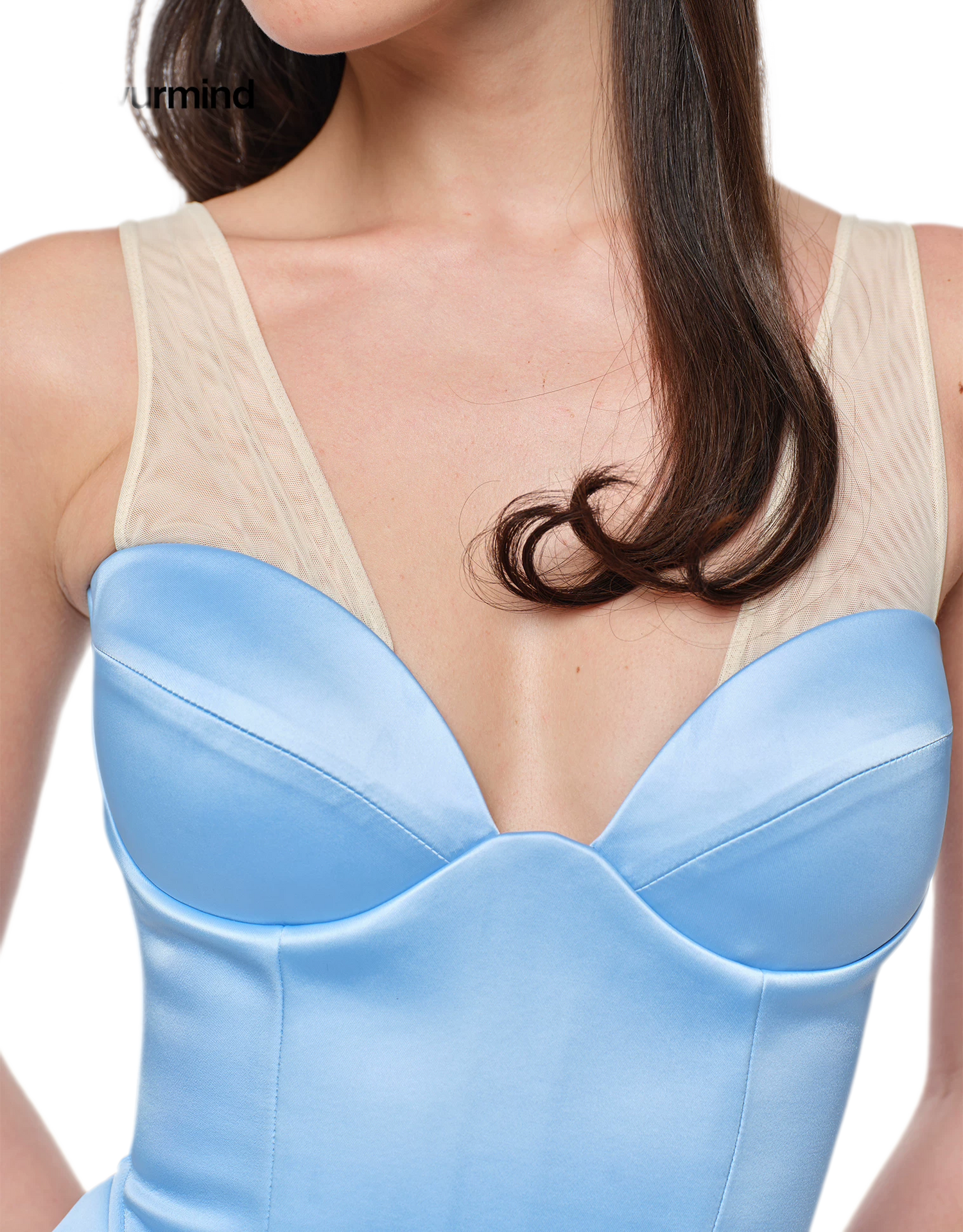 Structured Mesh Corset Bustier