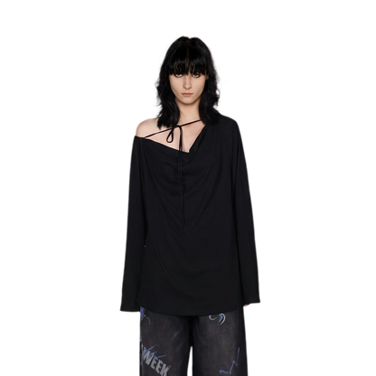 Draped Off-Shoulder Tee