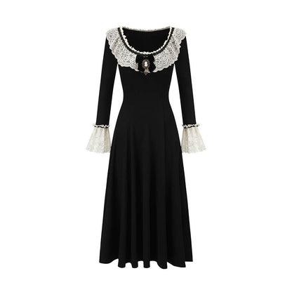 Knit Lace Fitted Dress