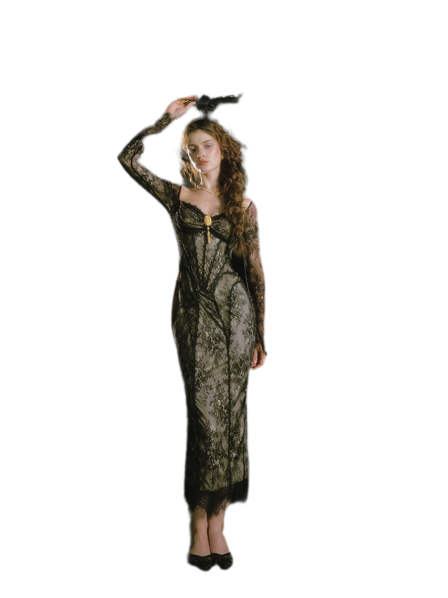 Lace Mermaid Long Sleeve Dress
