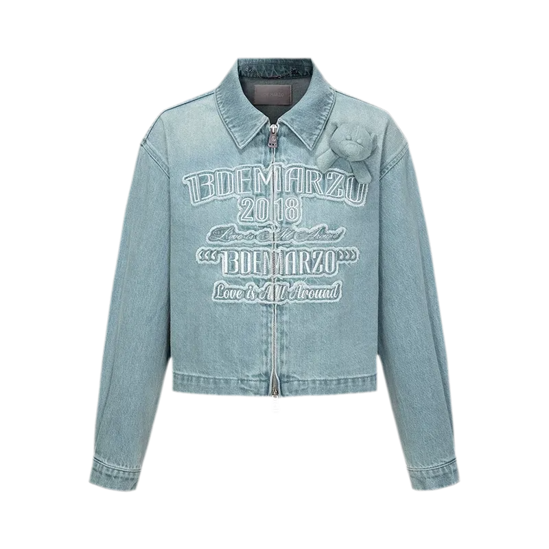 Bear Denim Zipped Shirt