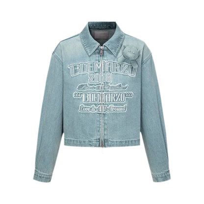 Bear Denim Zipped Shirt