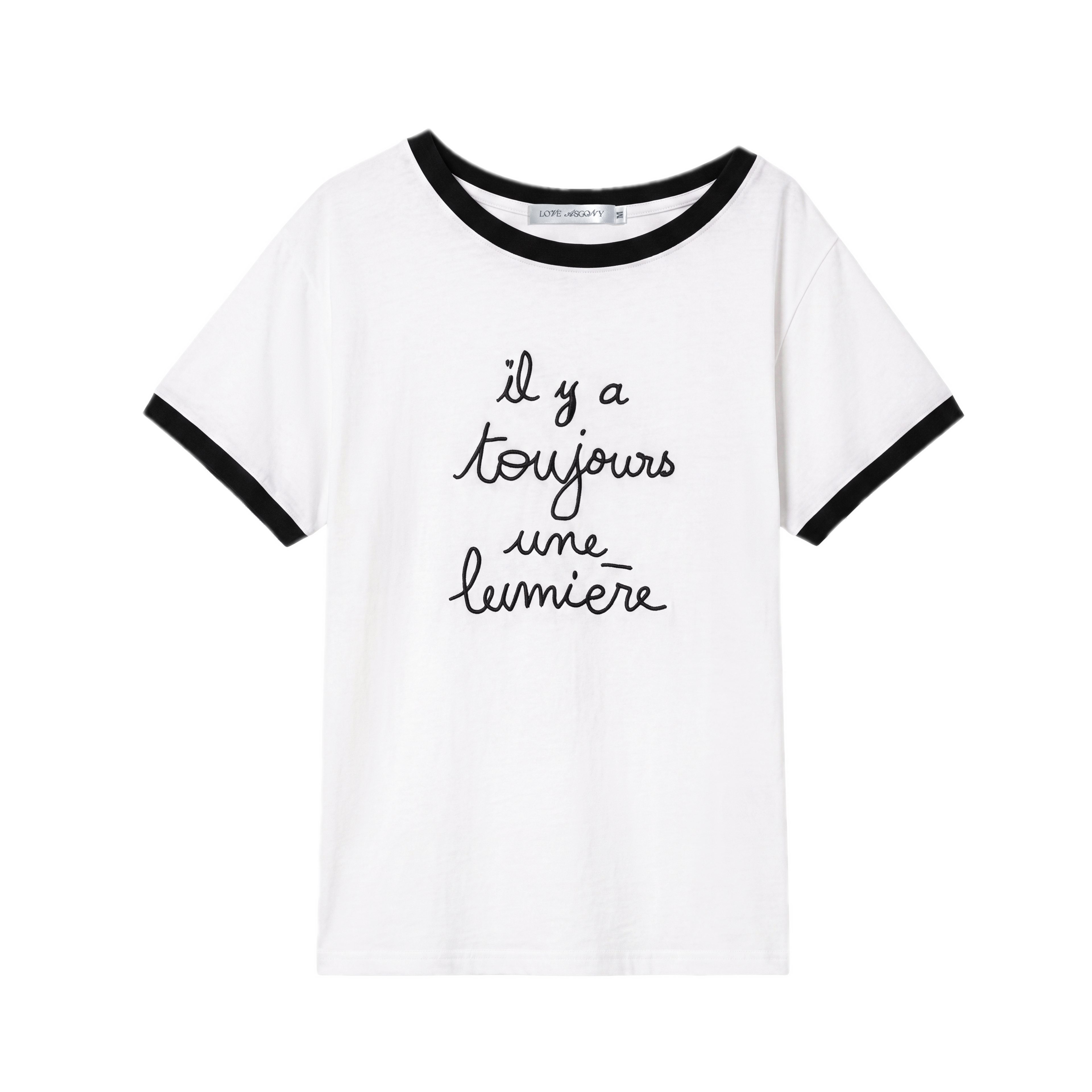 Contrast Rib Knit T-Shirt