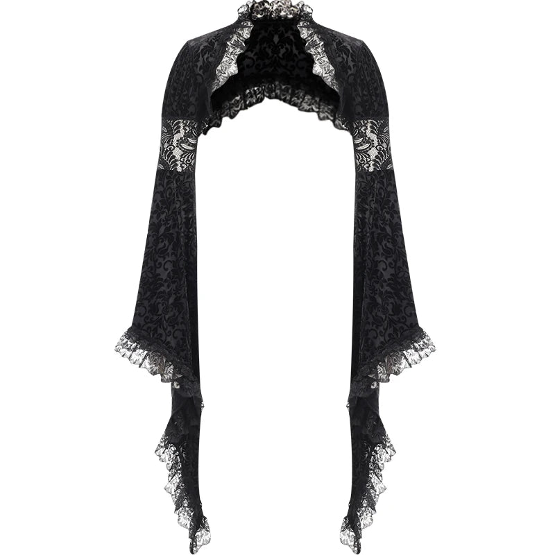 Vestido maxi gótico de terciopelo con cuello halter