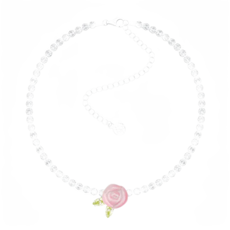 Ceramic Rose Jewelry Set